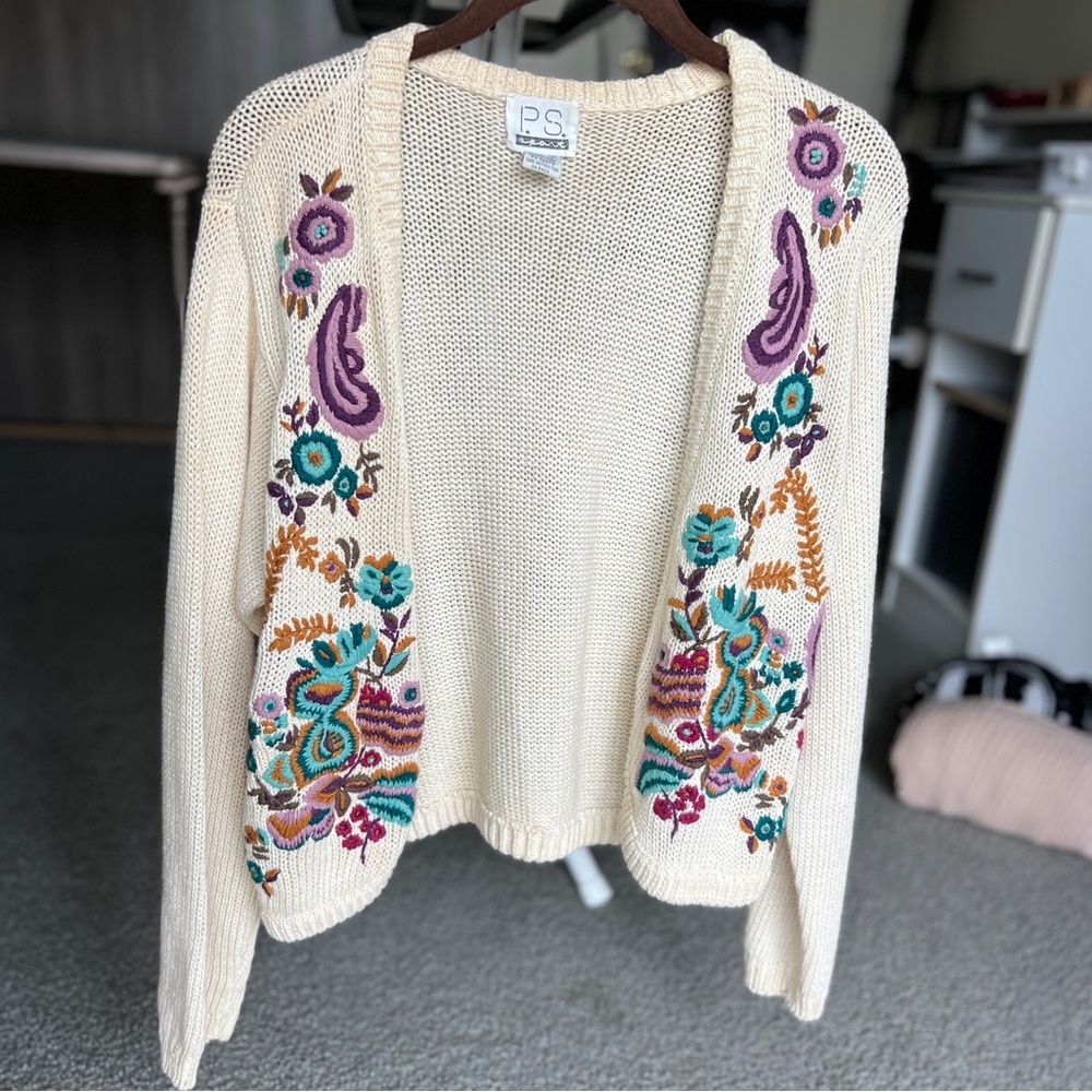 PS SPORT EMBROIDERED CARDIGAN 💐